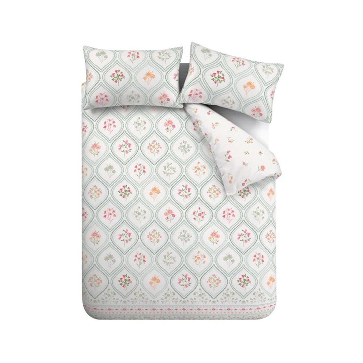Catherine Lansfield Cameo Floral Soft Green Duvet Cover Set