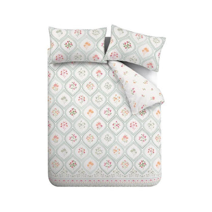 Catherine Lansfield Cameo Floral Soft Green Duvet Cover Set