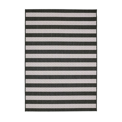 County Stripe Black Rug