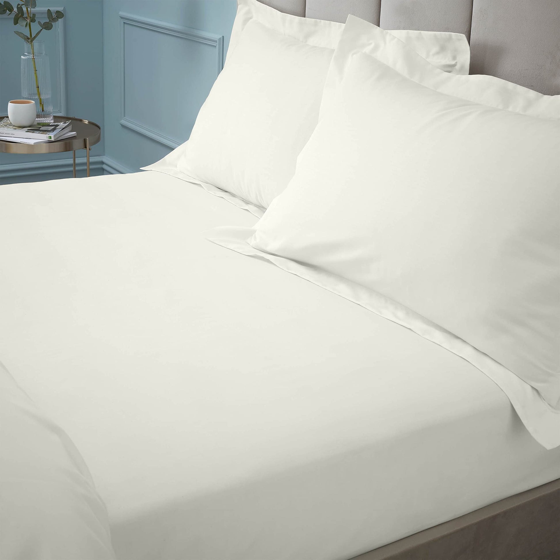 180TC Egyptian Cotton Cream Fitted Sheet