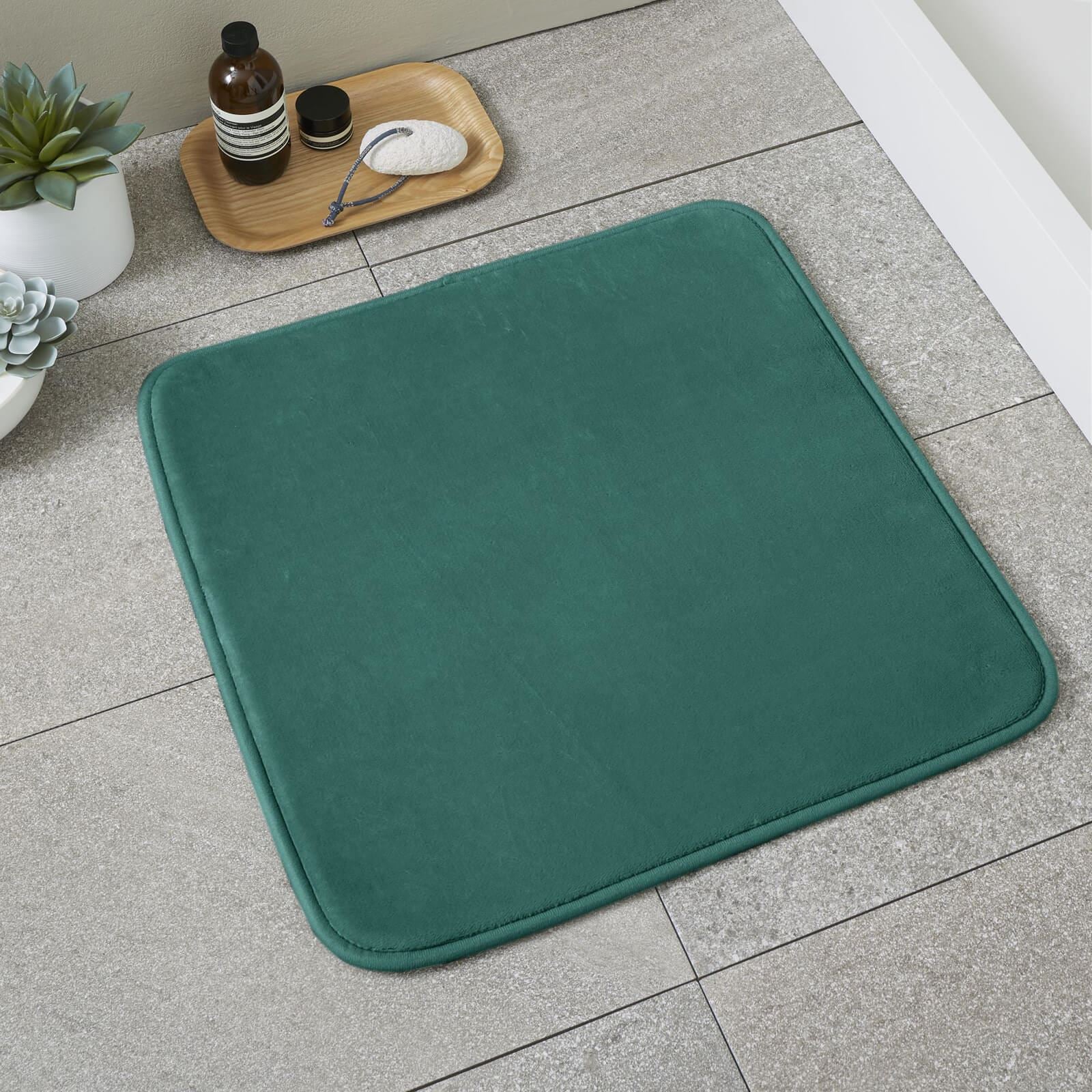 Anti-Bacterial Memory Foam Forest Green Shower Mat