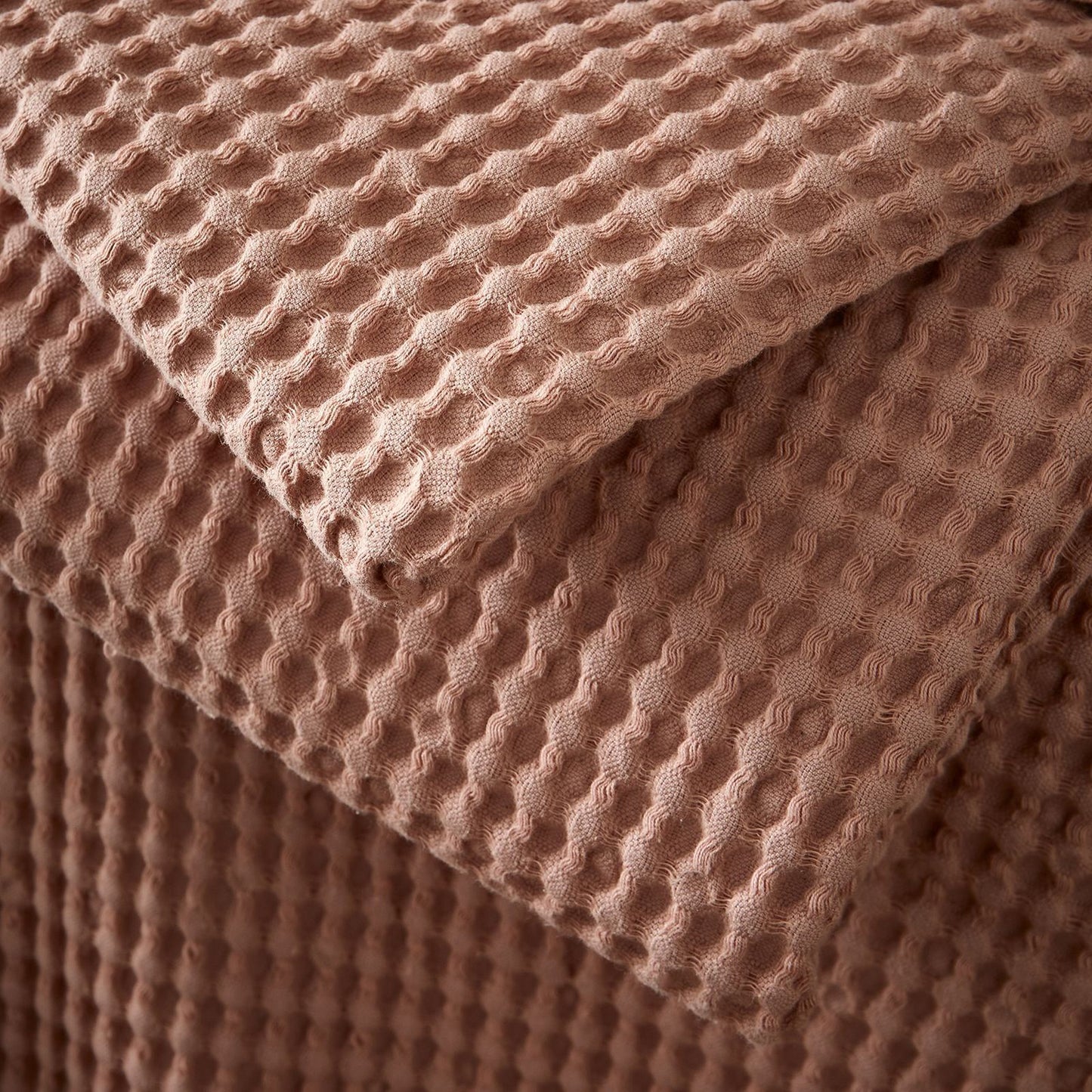 Pineapple Elephant Jaipur Chunky Waffle Pink Blanket Throw - 150x200cm