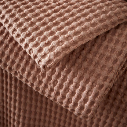 Pineapple Elephant Jaipur Chunky Waffle Pink Blanket Throw - 150x200cm