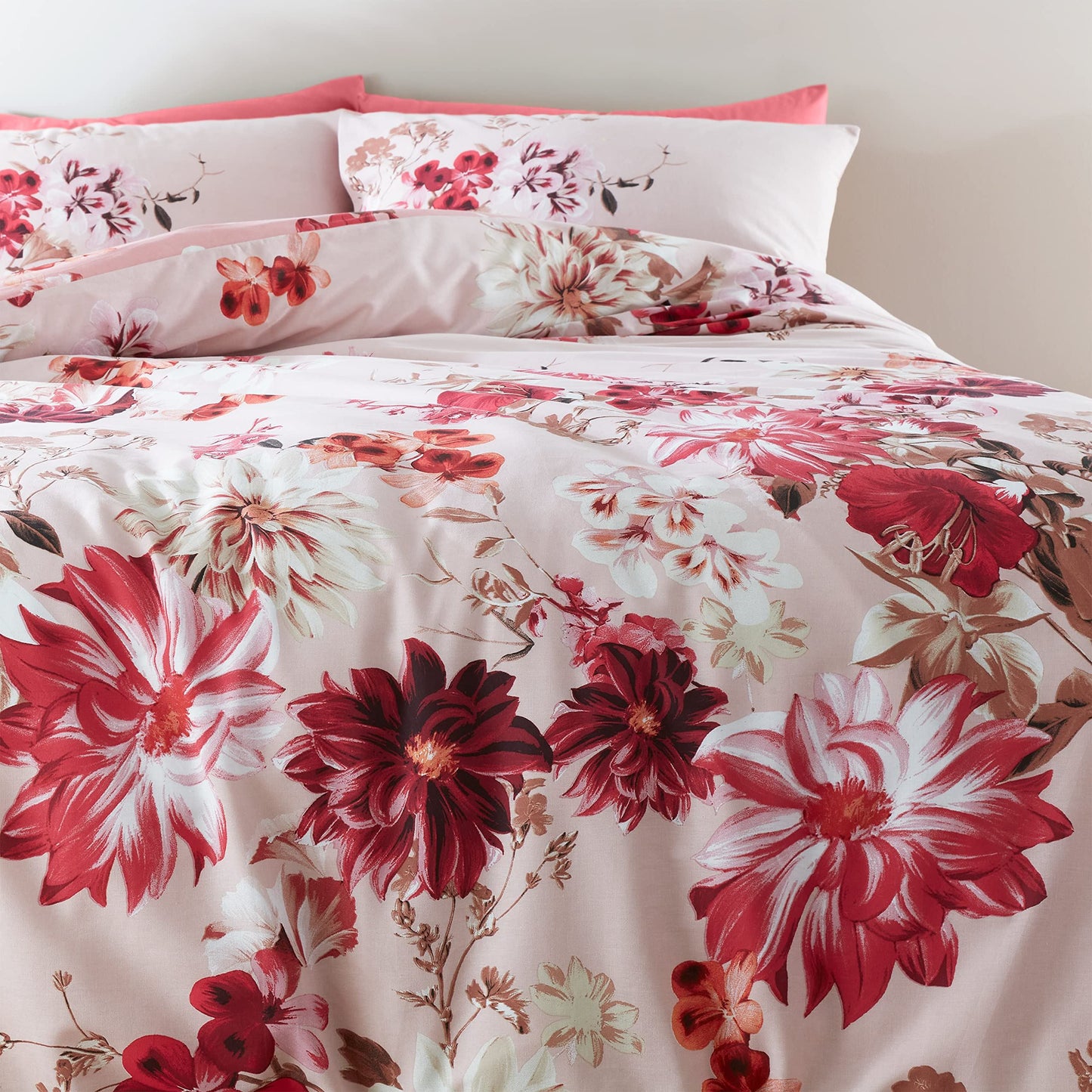 Briony Floral Garden Pink Duvet Set