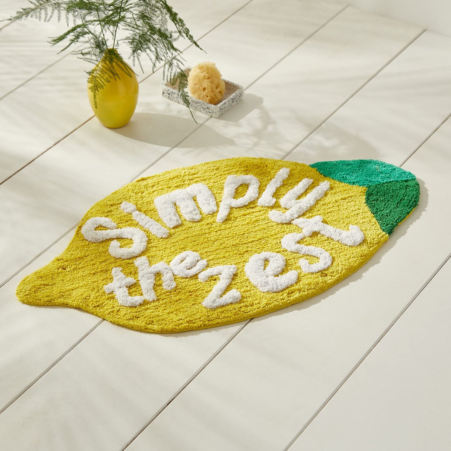 Sassy B Lemon Zest Yellow Bath Mat