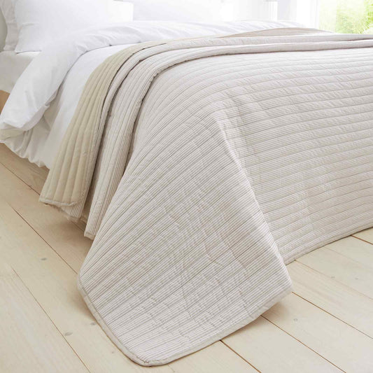 Stripe Natural Bedspread