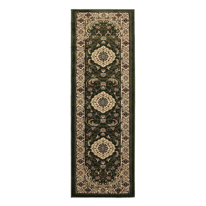 Victoria Traditional Green Classical Rug