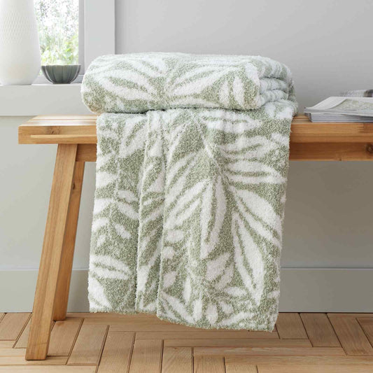 So Soft Sorrel Leaves Green Blanket Throw