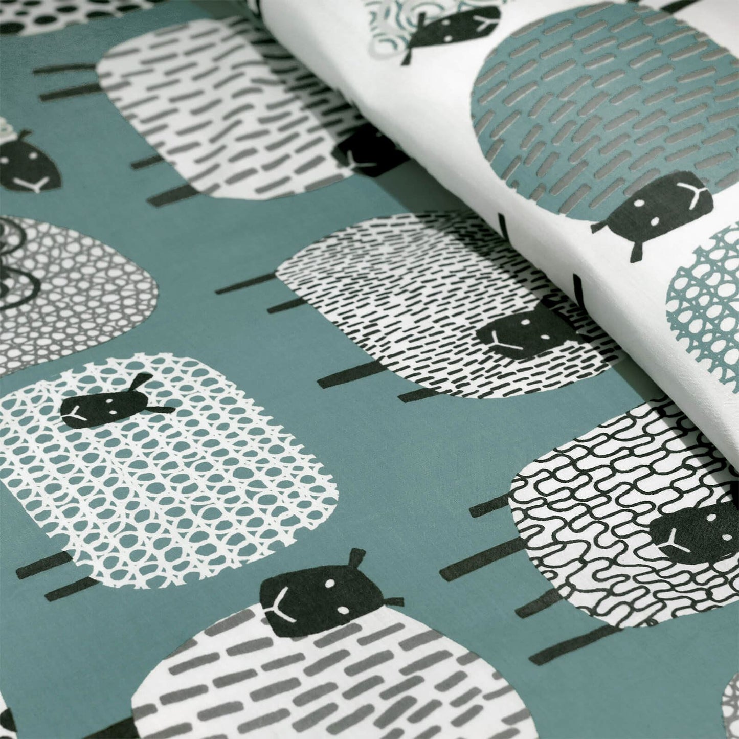 Dotty Sheep Duck Egg Duvet Set