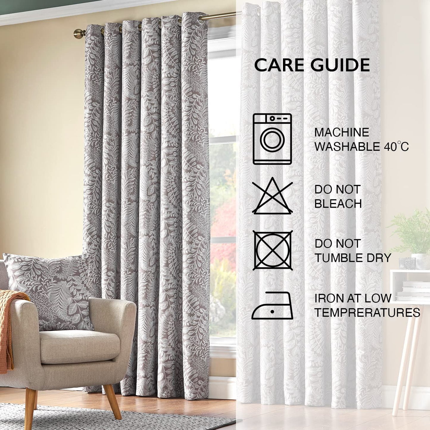 Ferndown Latte Eyelet Curtains