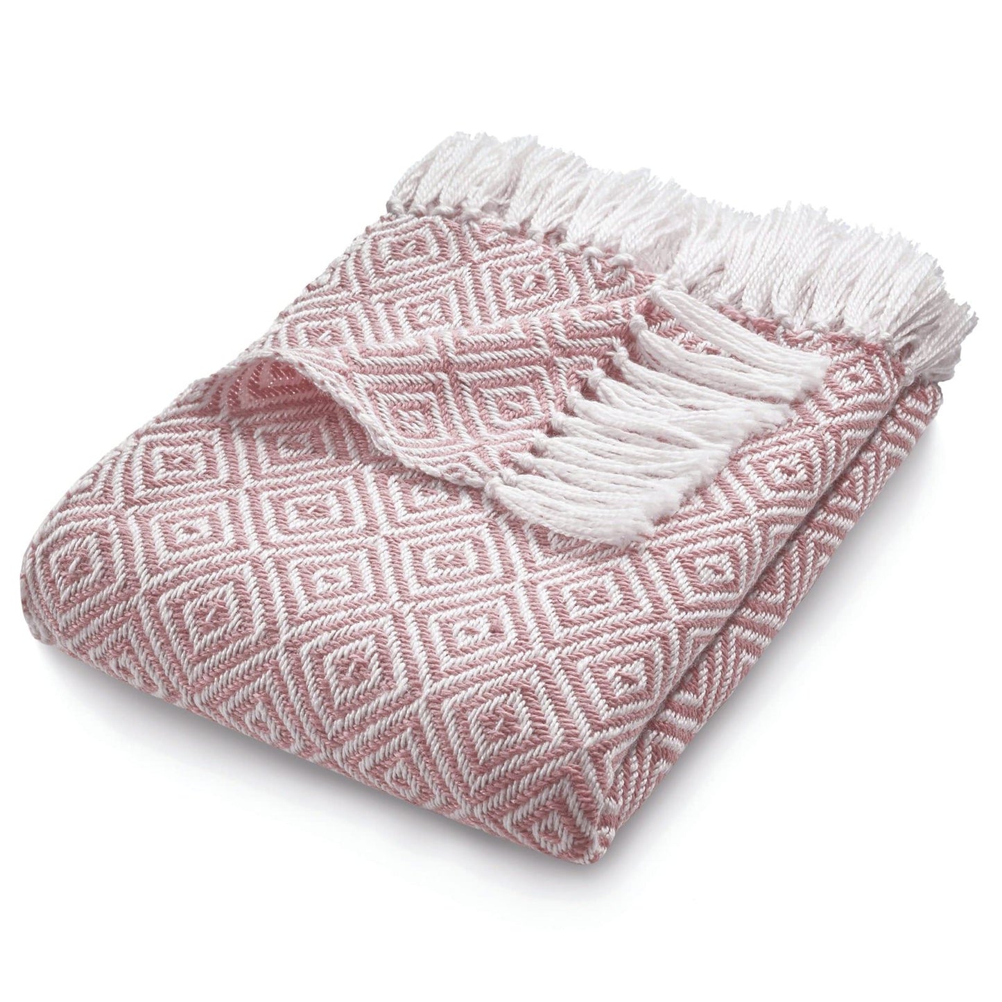 Hug Rug Woven Diamond Throw Rose 130X180 Rug