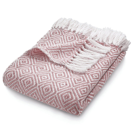 Hug Rug Woven Diamond Throw Rose 130X180 Rug