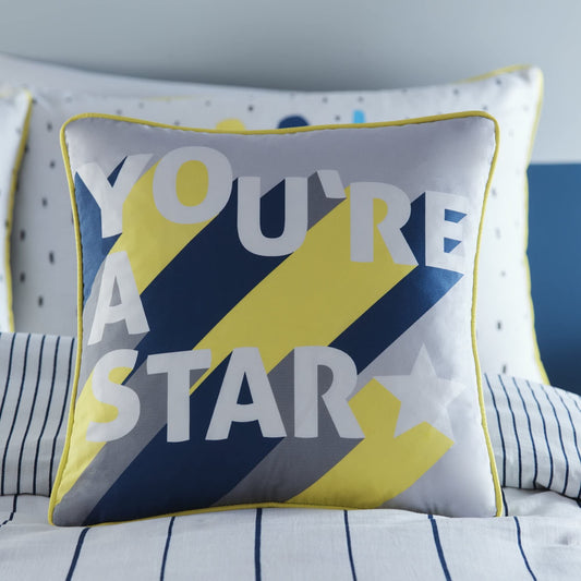 You'Re A Star Navy Filled Cushion