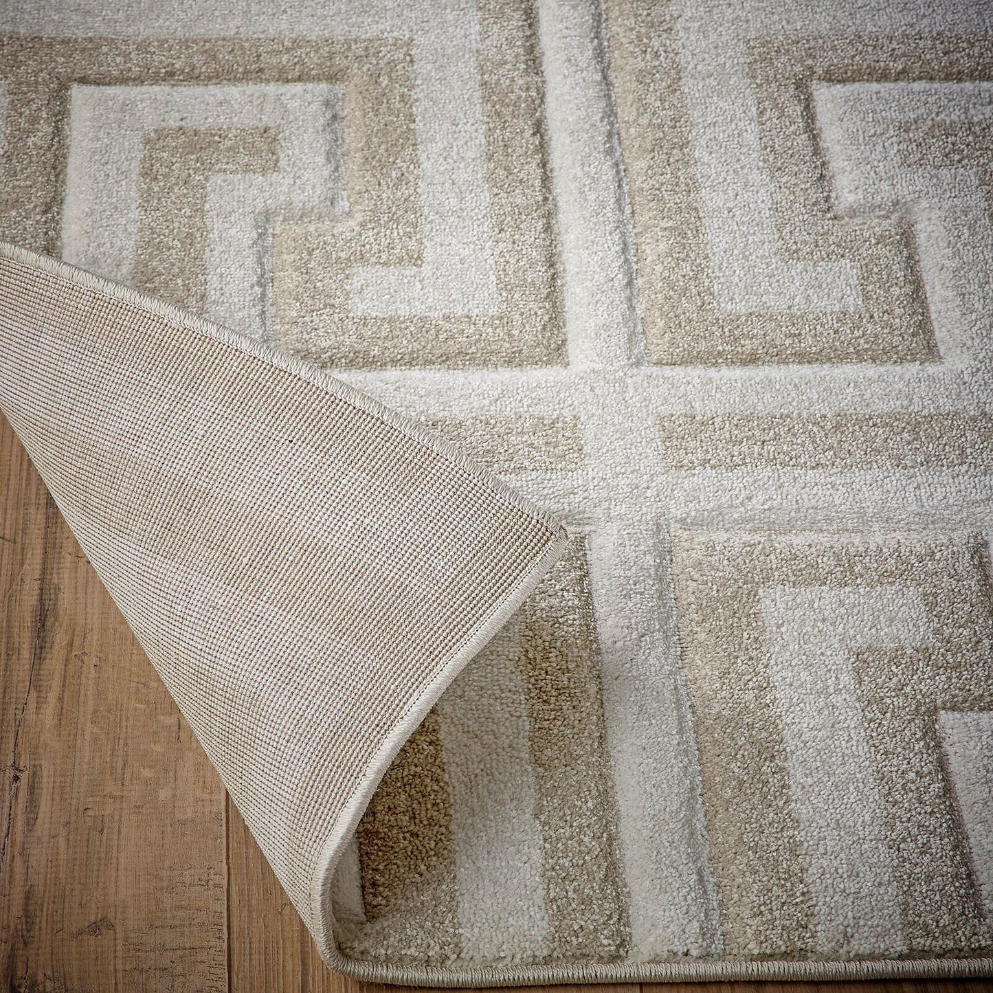 Origins Greek Key Cream Beige/Cream Rug