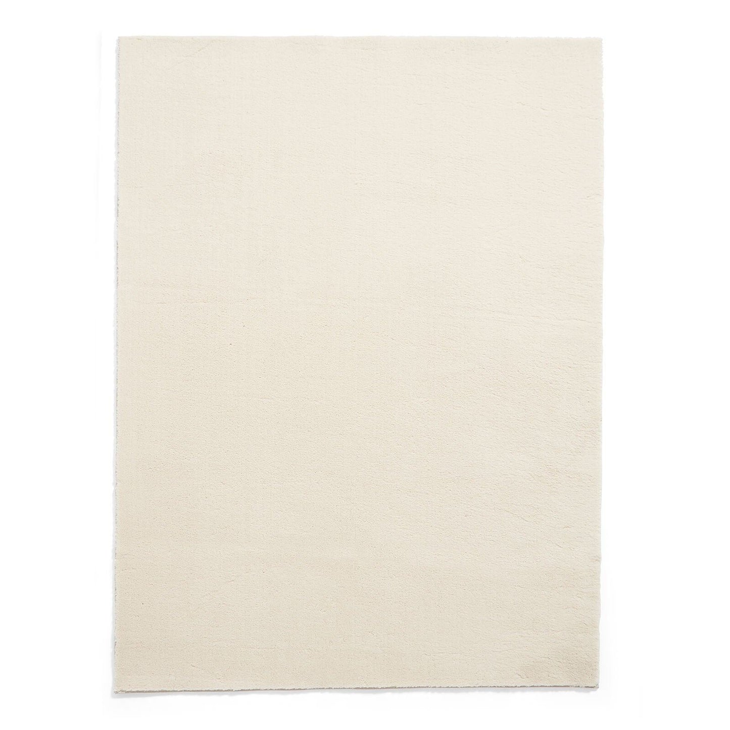 Bay Cream Plain Shaggy Washable Rug