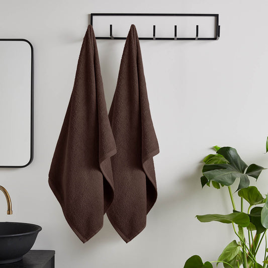 Quick Dry Towel Chocolate Bath Sheet Pair