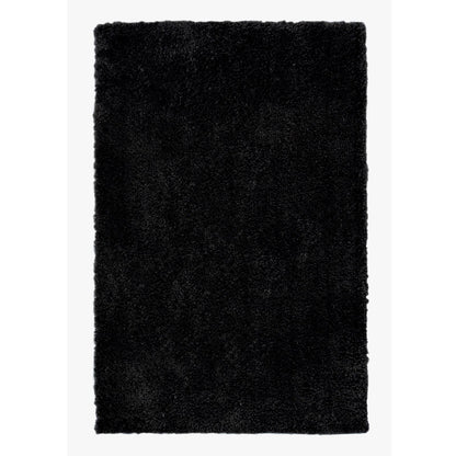 Snug Black Plain Rug