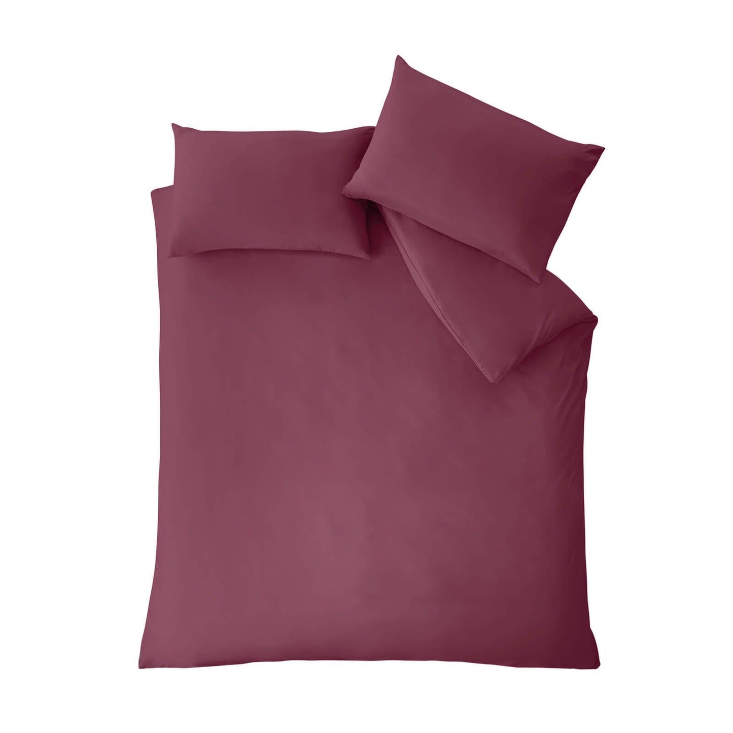 Catherine Lansfield Non-Iron Bedding Duvet Cover Set Burgundy