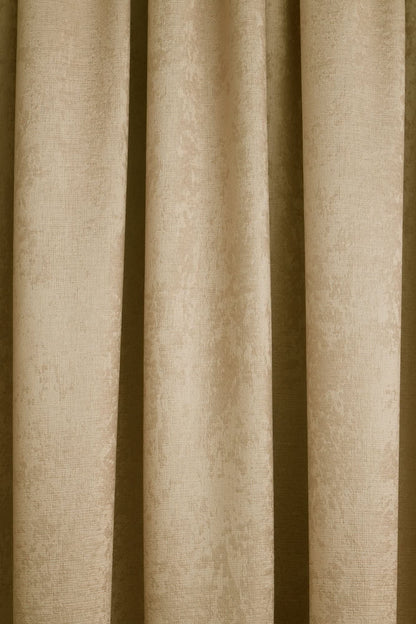 Galaxy Ochre Pencil Pleat Curtains