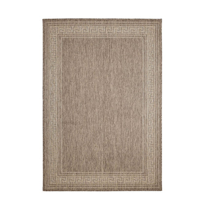 Flatweave Gel Greek Key Latte Rug