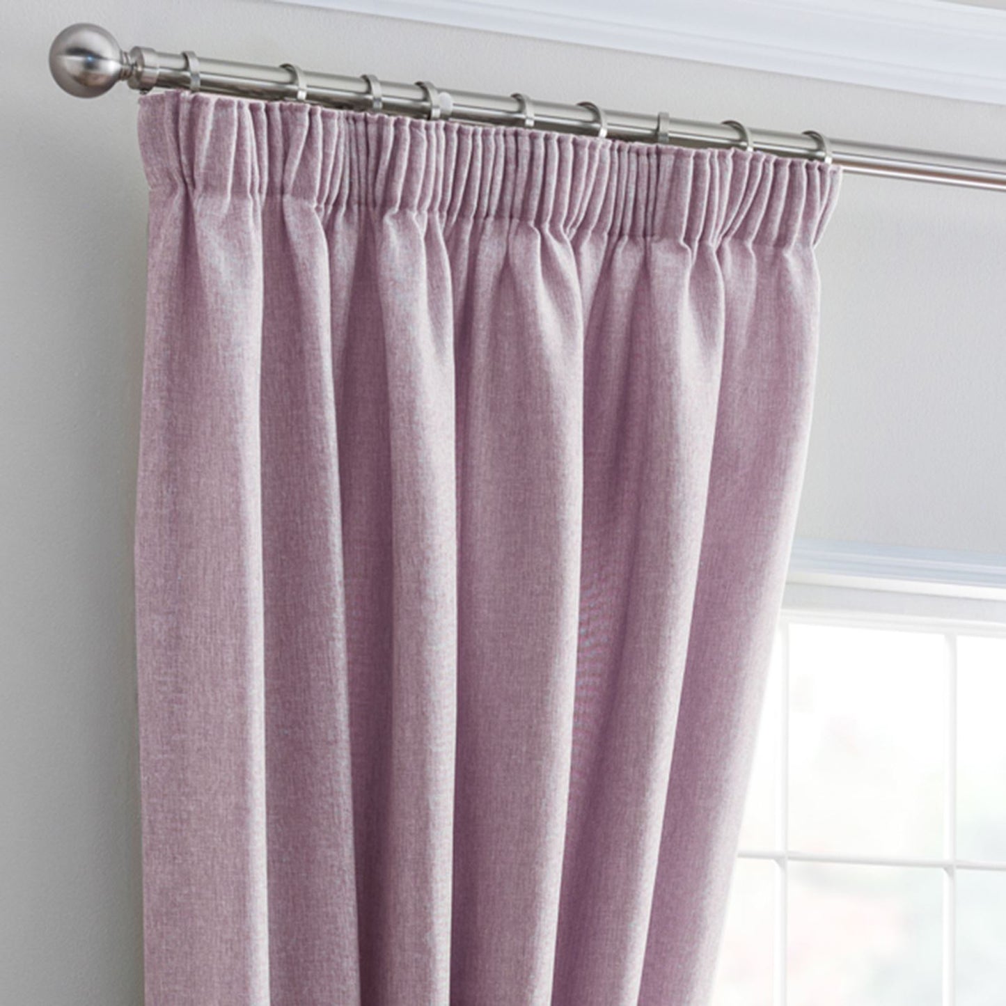 Versailles Heather Pencil Pleat Curtains