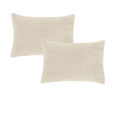 Bianca Attica Velvet Natural Pair with envelope closure - Pillow Sham