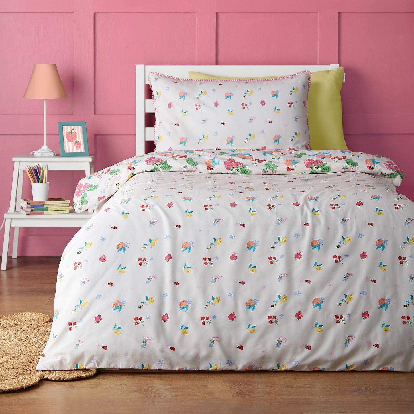 Catherine Lansfield Fruity Friends Bright Duvet Cover Set