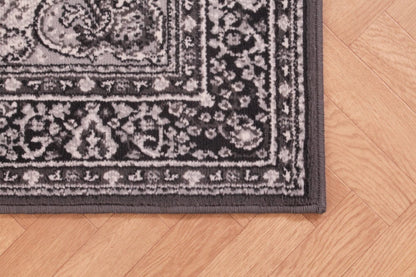 Traditional Poly Lancashire Dark Grey Rugs