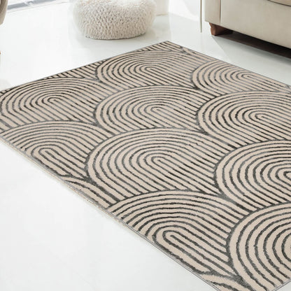 Zoe Arcs Natural Rug