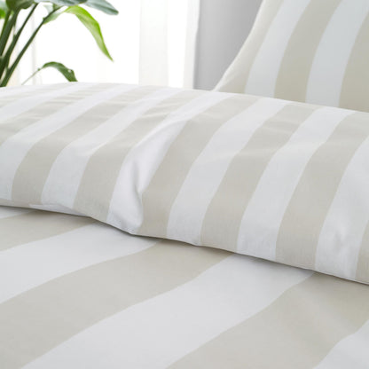 Cove Stripe Natural Duvet Cover Set