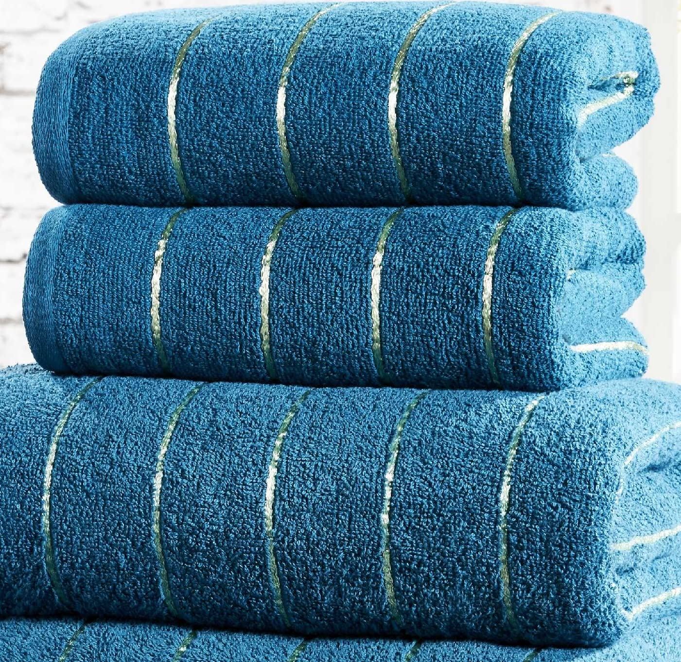 Sandringham Teal/Gold Hand Towel