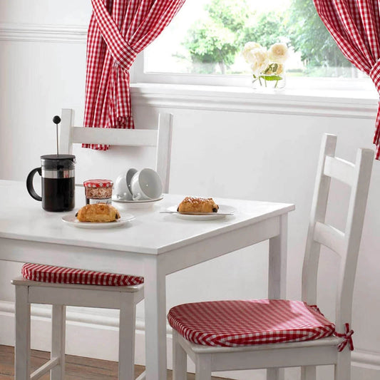 Gingham Red Seat Pad