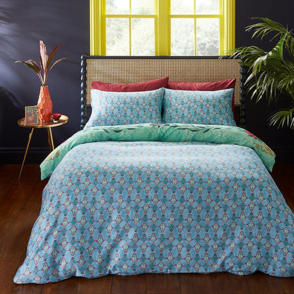 Paradise Parrot Green Duvet Cover Set