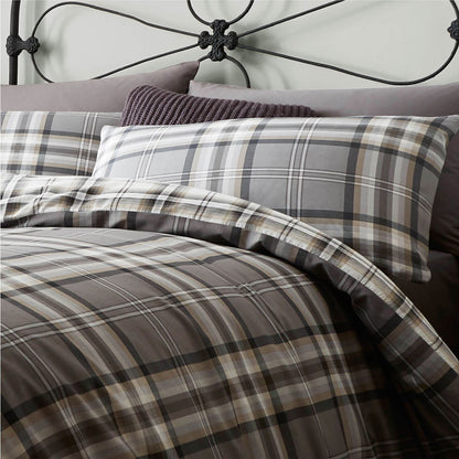 Kelso Tartan Charcoal Duvet Set