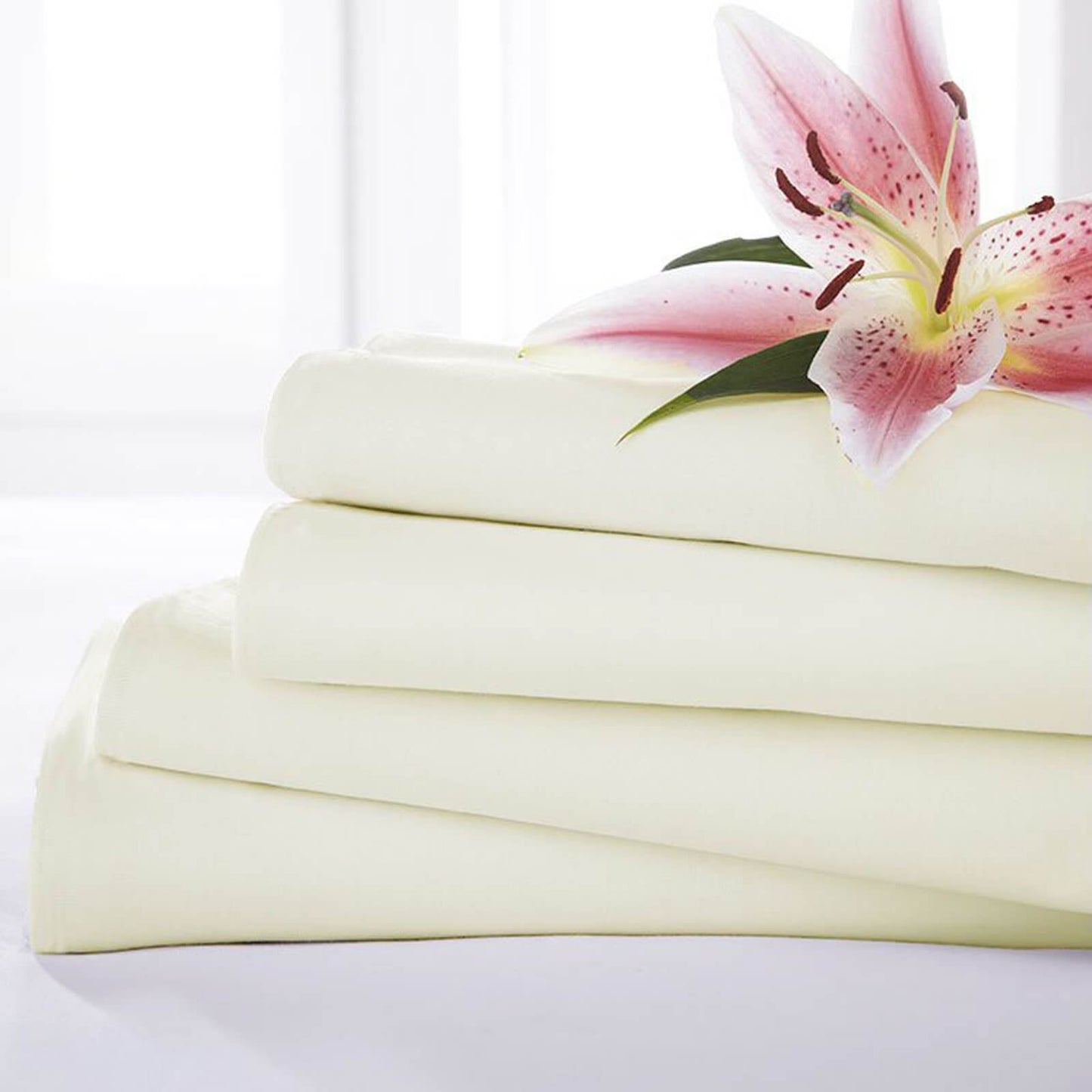 Percale Ivory Flat Sheet