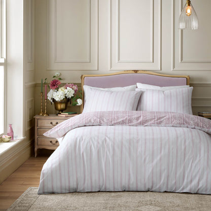 Regency Stripe Pink Duvet Cover Set