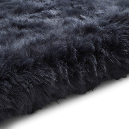 Polar Plush Navy Soft Shaggy Rug