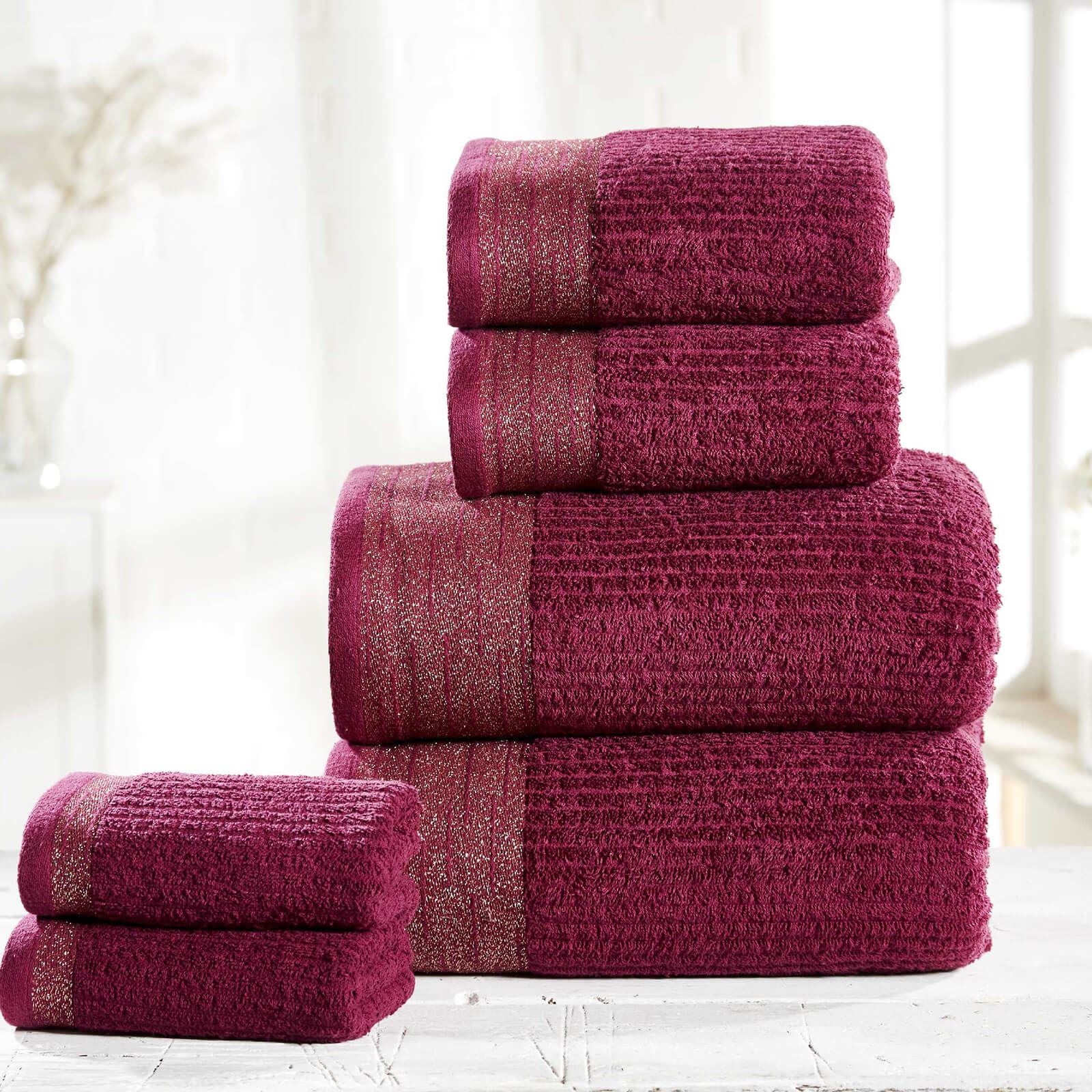 Mayfair Damson/Gold Hand Towel