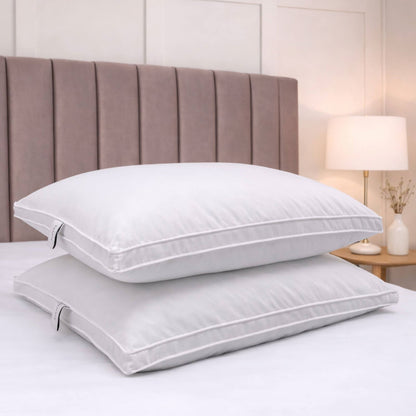 Bianca Fine Linens Goose Feather & Down Pillow Pair White