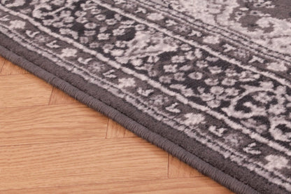 Traditional Poly Lancashire Dark Grey Rugs