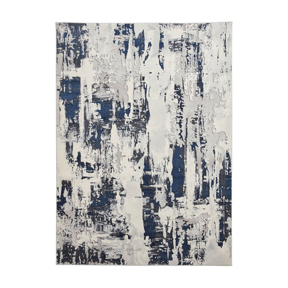 Apollo GR579 Grey/Navy Modern Rug