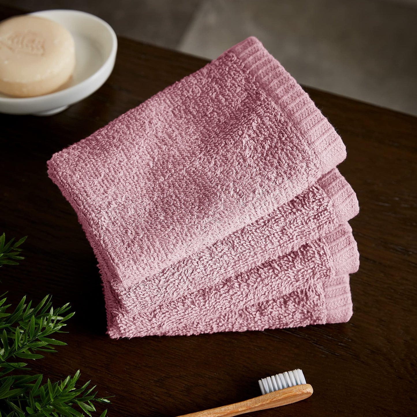 Quick Dry Pink Face Cloth 4 Pack