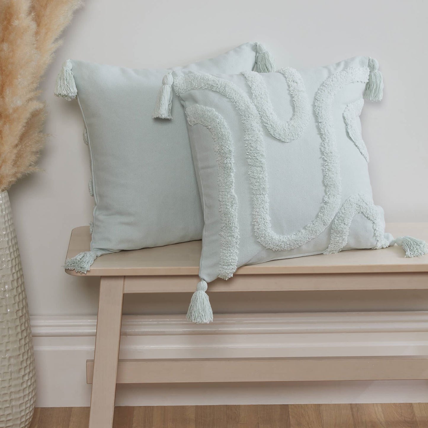 Cabana Tufted Aqua Cushion Cover