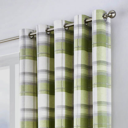 Balmoral Green Eyelet Curtains