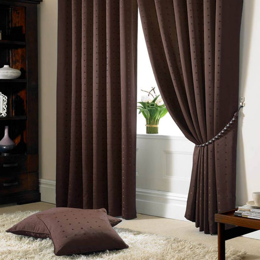 Madison Chocolate Pencil Pleat Curtains