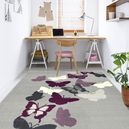Maestro Butterfly Purple Butterfly Rug
