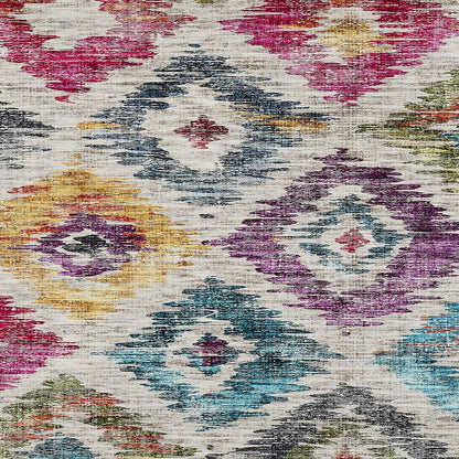 Hug Rug Eco-Washable Painted Ikat Rug