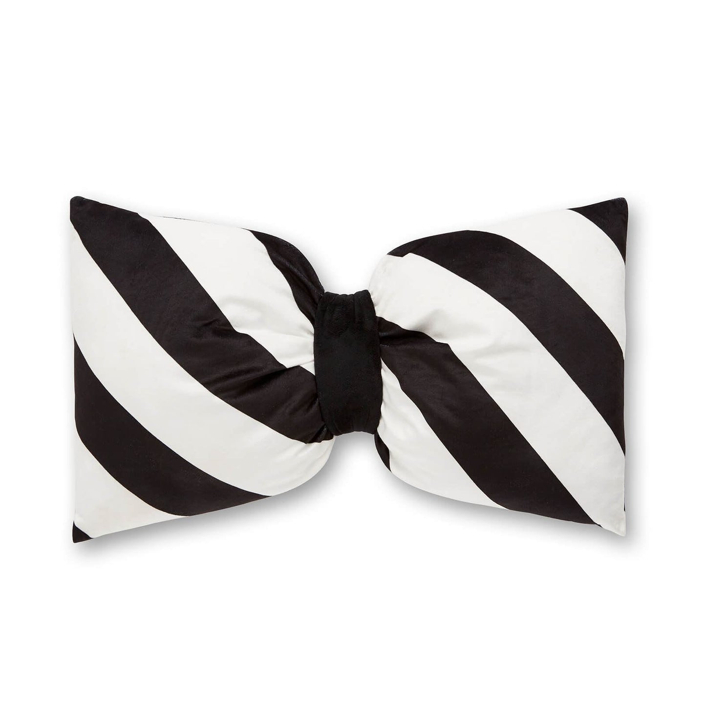 Dotty Bows 3D Shaped Cushion Black and White
