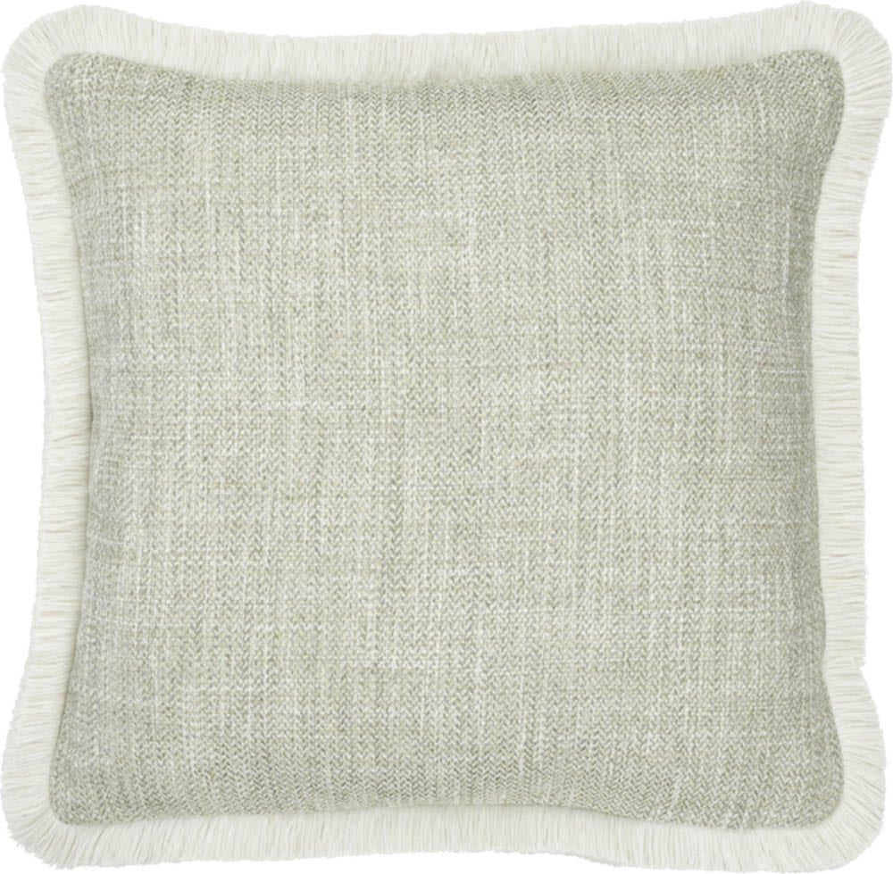 Silva Fringe Green Filled Cushion