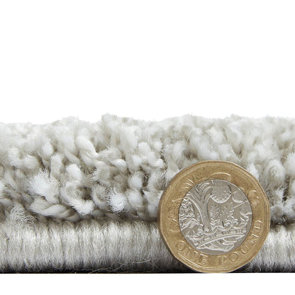 Deluxe Silver Shaggy Rug